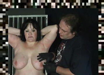 Needles in nipples and bbw bdsm
