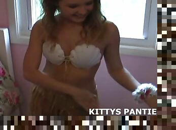 Kitty flashing panties and solution puzzle