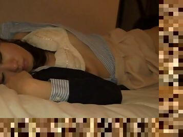 Kinky Japanese babe gets banged in her sleep