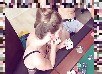 Strip Poker ends in rough fucking