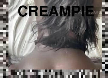 Interracial BBC creampie for ebony babe. I found her on meetxx.com
