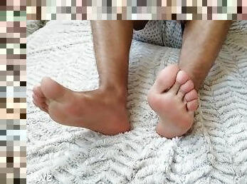 Foot fetish with BDSM spanking