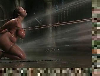 Ebony Candace Von gets bonded and tortured with water