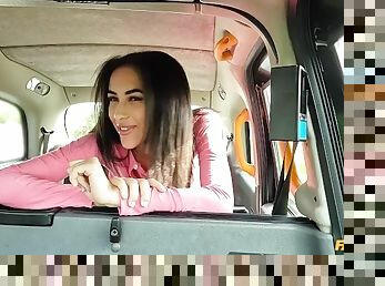 FAKE TAXI - Poor Hot Babe Tasha Lustn Suggests To Pay The Driver With A Blowjob Instead Of Money