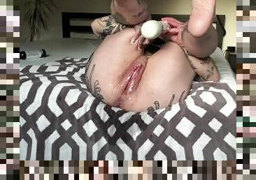 Edging my huge clit SO MUCH that I just gush all over!
