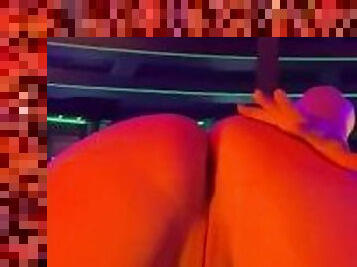 stripper slams pretty pink pussy and ass on the stage just for you!