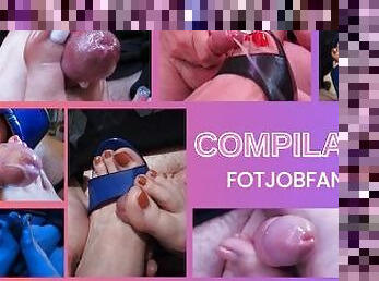 Best Footjob Toejob Cumshot Compilation (Part 1)