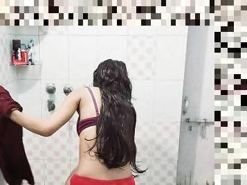 Younger stepSister Bathing Nude Desi Village Girl Bathroom Video