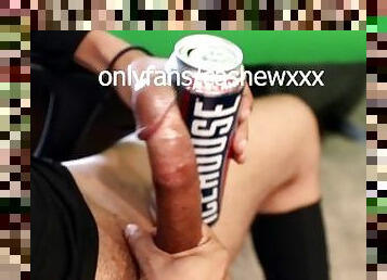 24oZ That A Big Can BBC SoLo Edging HUGE LOAD !!!!!!!!!!!!!