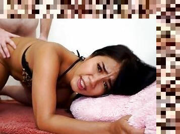 Thai Slut Fucked on Bedroom Floor