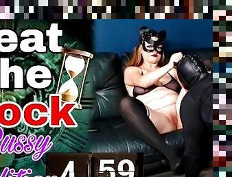Lick my Wet Pussy! Femdom Games Real Orgasm Beat the Clock! Homemade Amateur BDSM Chastity Slave FLR