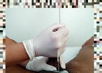 Handjob compilation #1 (gloves and double cumshots)